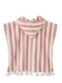 vertbaudet Baby Badeponcho Frottee Koralle/Weiß Gestreift Bild 1