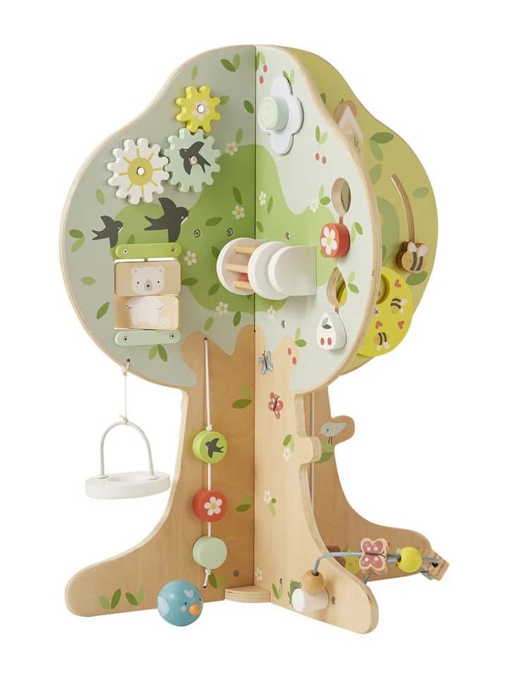 vertbaudet Lernspielzeug Activity-Baum aus Holz FSC® Bunt