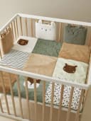 Babydecke vertbaudet Grüner Wald Patchwork Baumwolle Bild 1