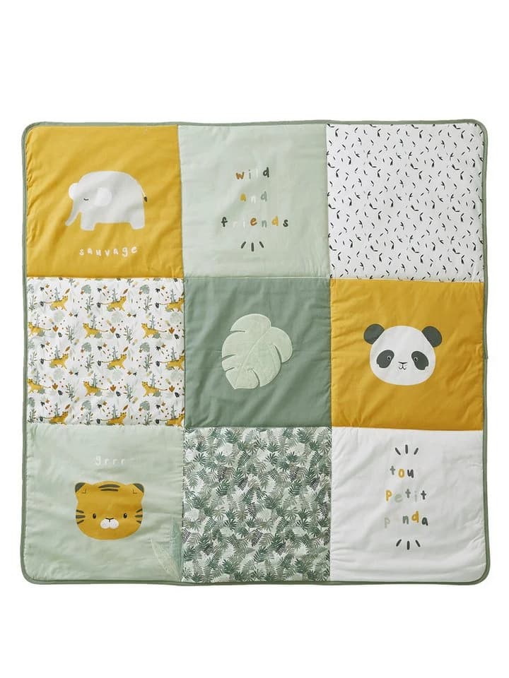 vertbaudet Babydecke Pandafreunde Patchwork Grün - Bild 2