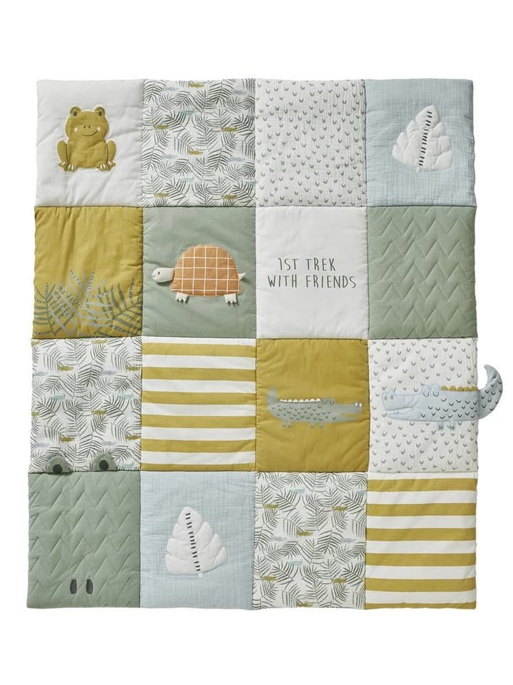 vertbaudet Babydecke 'Trek' Spieldecke Laufstalleinlage Bunt Patchwork - Bild 2