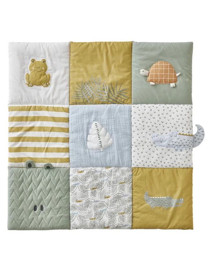 vertbaudet Babydecke 'Trek' Spieldecke Laufstalleinlage Bunt Patchwork - Bild 3