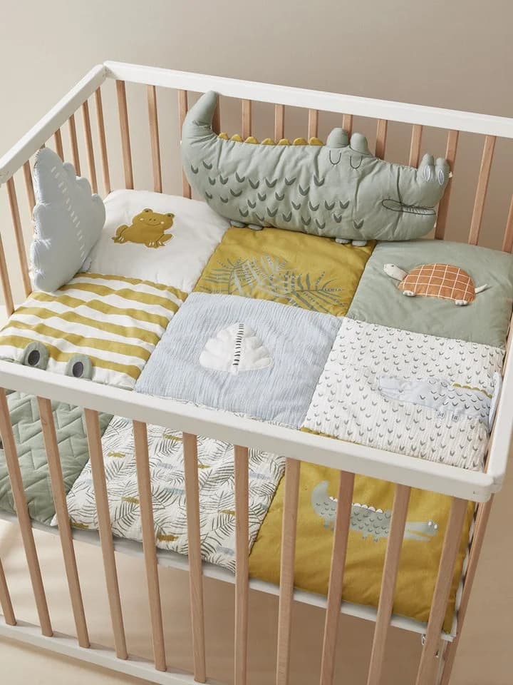 vertbaudet Babydecke 'Trek' Spieldecke Laufstalleinlage Bunt Patchwork - Bild 4
