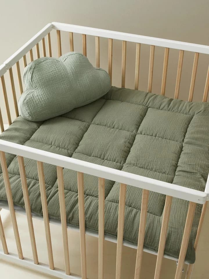 vertbaudet Babydecke Spieldecke Laufstalleinlage Olivgrün - Bild 3