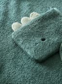 vertbaudet Baby Kapuzenbadetuch & Waschhandschuh DRACHE Grün Bild 1