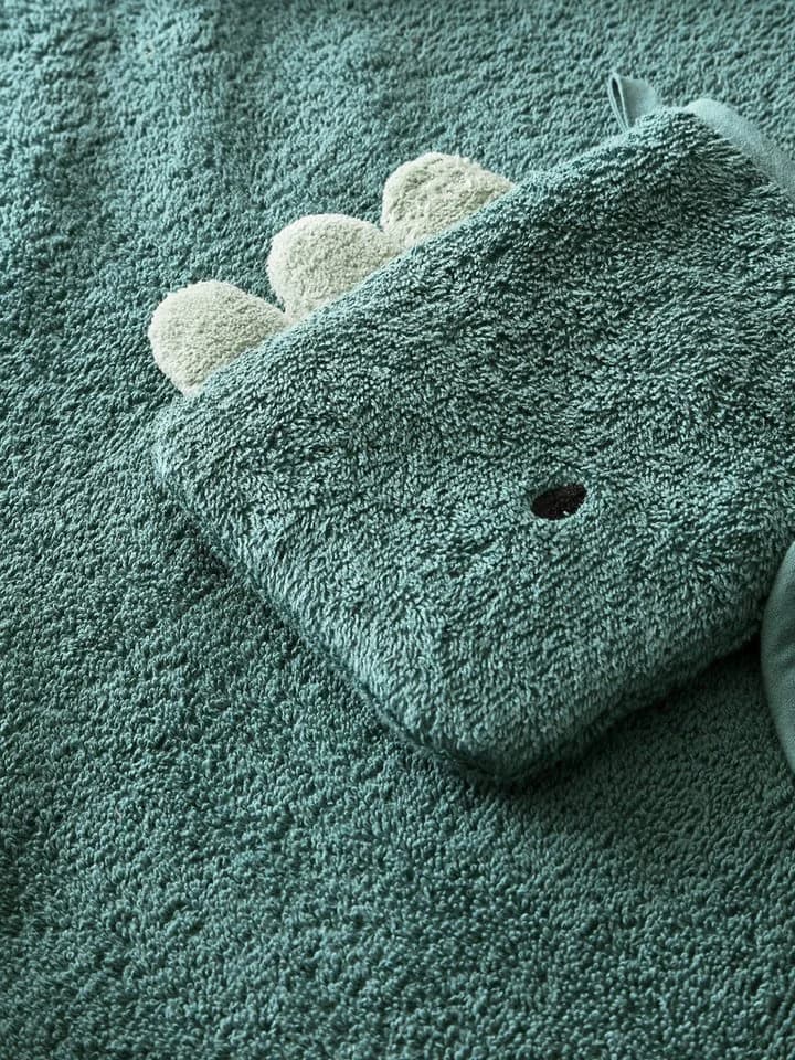 vertbaudet Baby Kapuzenbadetuch & Waschhandschuh DRACHE Grün