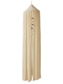 vertbaudet Betthimmel aus Musselin mit Pompon-Girlande hellbeige Bild 2