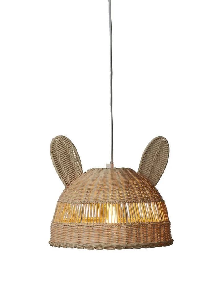 vertbaudet Lampenschirm Kinderzimmer Rattan HASE