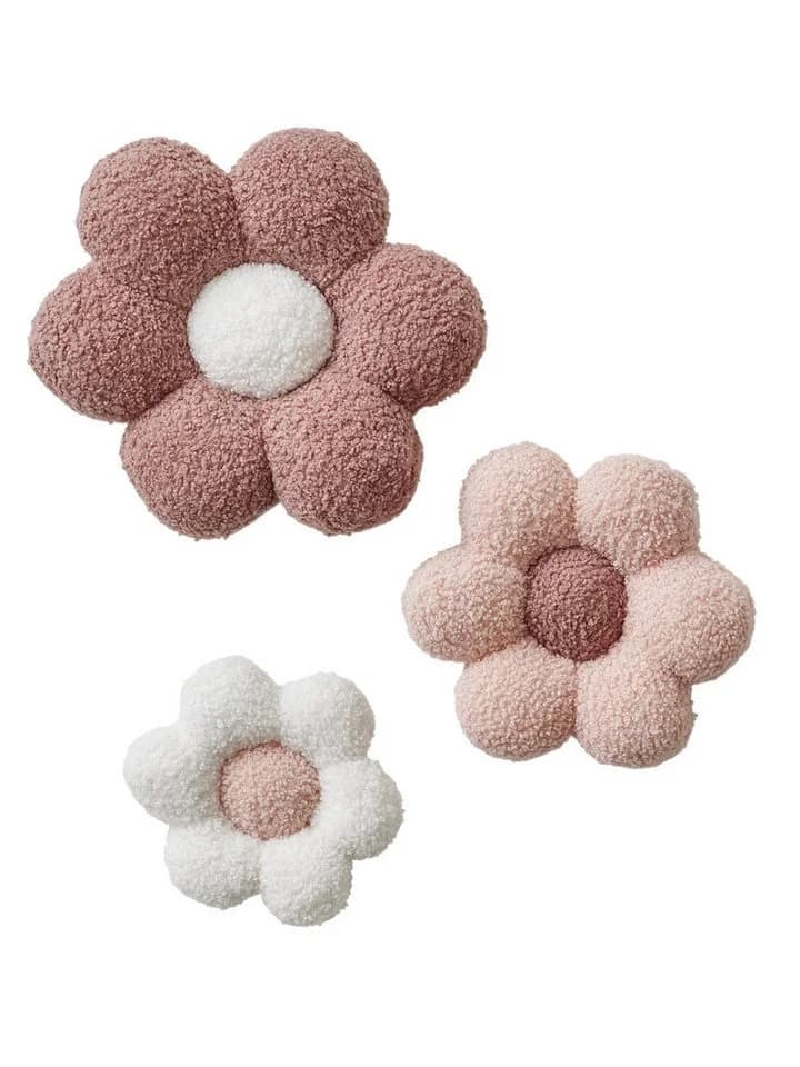 vertbaudet Traumfänger 3er-Set Kinderzimmer Deko-Stoffblumen Rosa - Bild 2