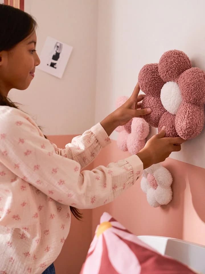 vertbaudet Traumfänger 3er-Set Kinderzimmer Deko-Stoffblumen Rosa - Bild 3
