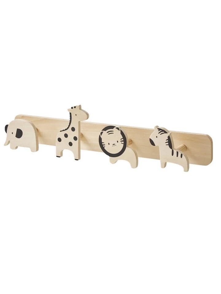 Vertbaudet Wandgarderobe mit 4 Tierhaken Dschungel - Bild 2