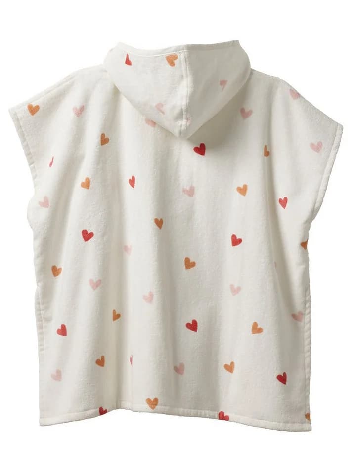 vertbaudet Kinder Badeponcho HERZEN mit Recycling-Baumwolle