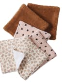 vertbaudet Waschlappen Baby-Feuchttücher 6er-Pack Braun Baumwolle Bild 1