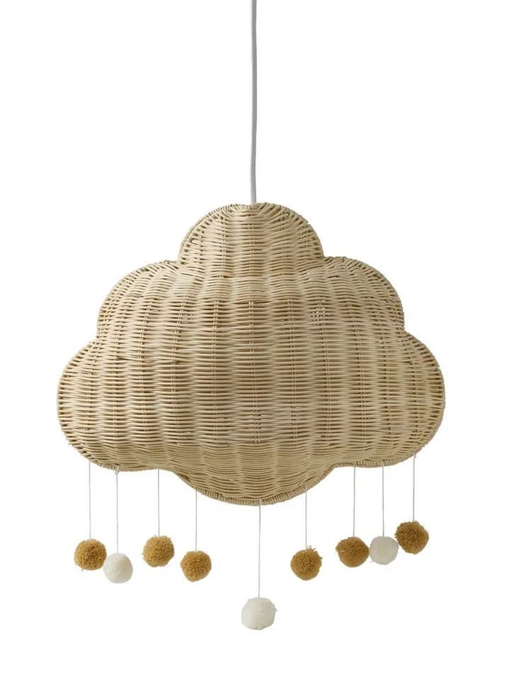 vertbaudet Lampenschirm Wolkenform Rattan - Bild 2