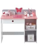 vertbaudet Kinderschreibtisch SCHMETTERLINGE Weiß MDF Bild 2
