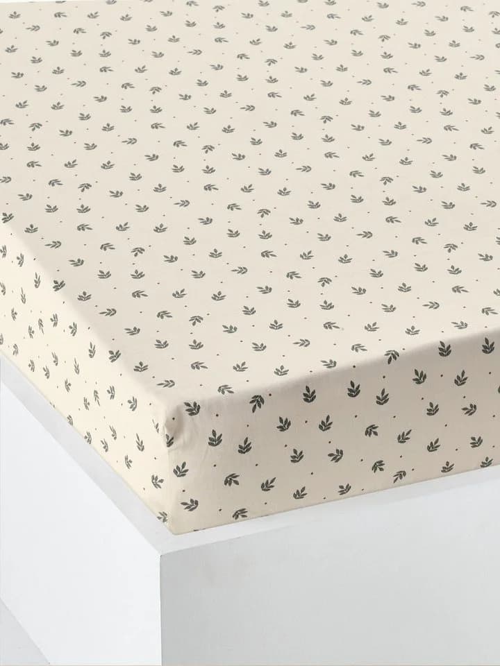 vertbaudet Spannbettlaken Retro Flowers 90x140 cm Baumwolle - Bild 2