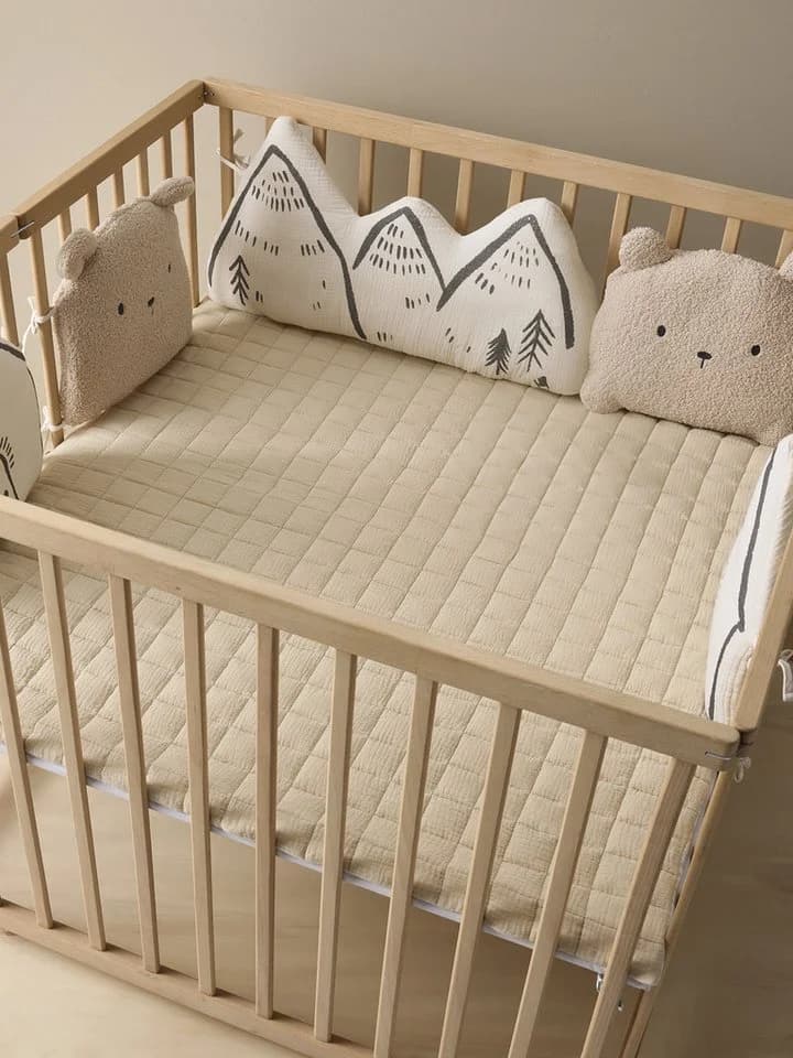 vertbaudet Bettumrandung Baby Laufgitterpolster HYGGE Musselin Polyester - Bild 3