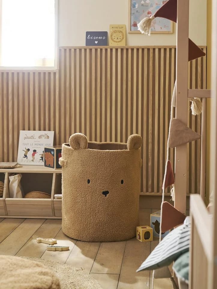 vertbaudet Aufbewahrungskorb Kinderzimmer XL BÄR Teddyfleece - Bild 3