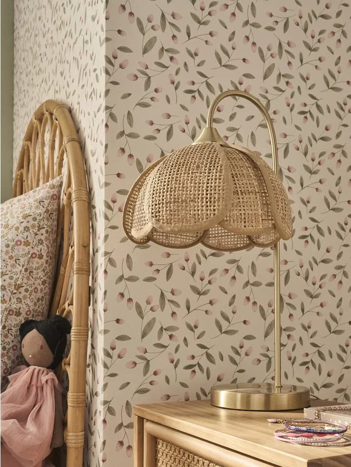 vertbaudet Nachttischlampe Rattan Messing gold - Bild 3