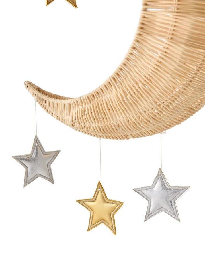 vertbaudet Lampenschirm MOND Rattan Kinderzimmer