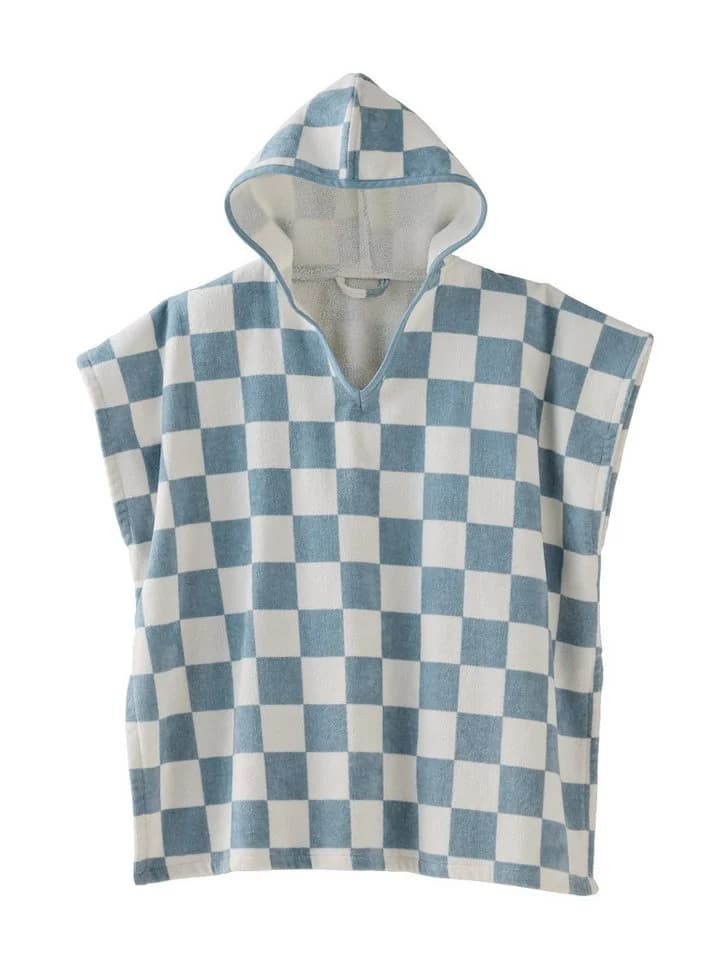 vertbaudet Badeponcho Kinder Blau Recycelte Baumwolle - Bild 2