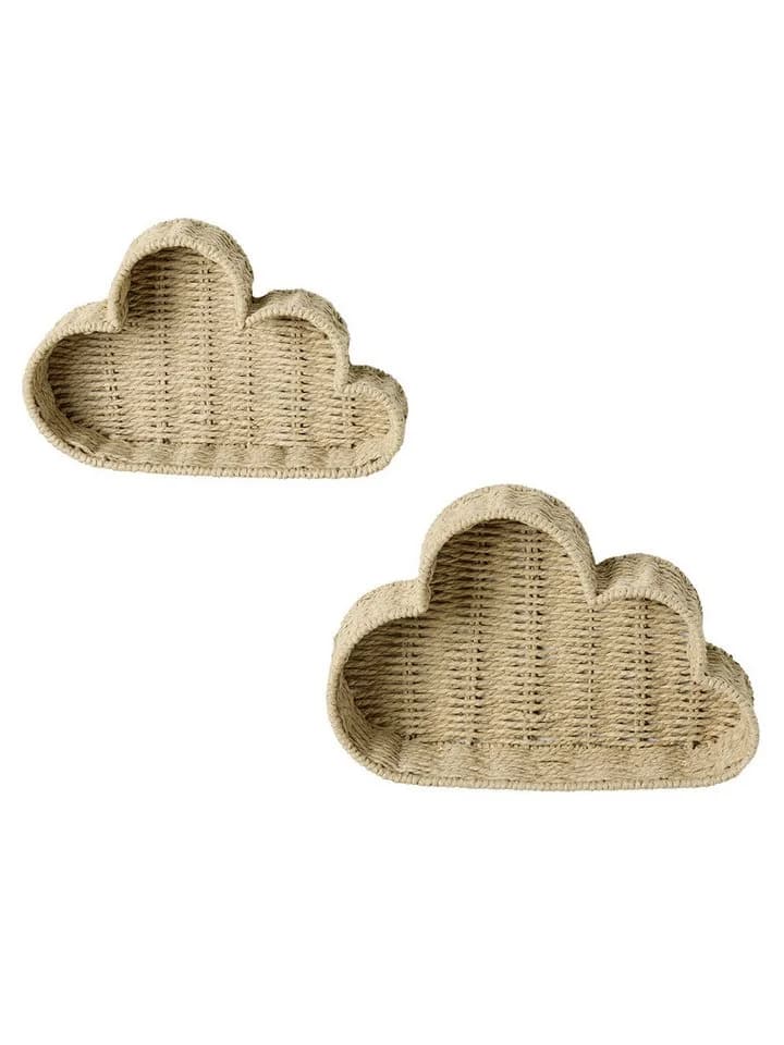 vertbaudet Kinderregal Wandregale Wolkenform 2er-Set Beige Papierkordel - Bild 2