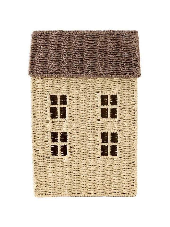vertbaudet Aufbewahrungskorb HAUS aus Papierkordel Beige
