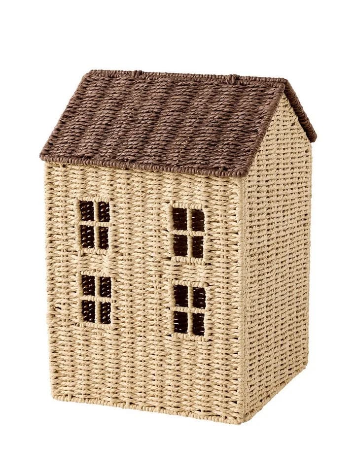 vertbaudet Aufbewahrungskorb HAUS aus Papierkordel Beige - Bild 2
