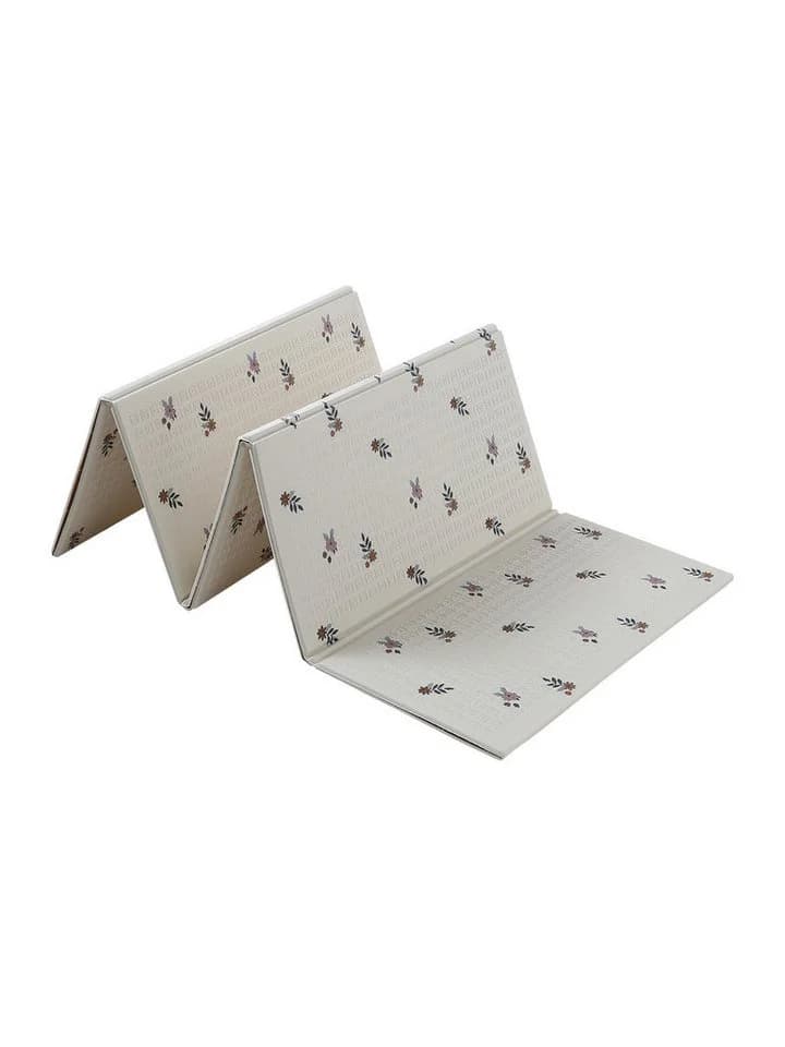 vertbaudet Krabbeldecke mit Reliefprägung Beige Schaumstoff