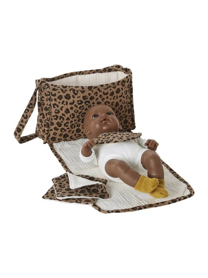 vertbaudet Puppen-Wickeltasche Leo-Capsule mit Zubehör Leopardenmuster - Bild 3