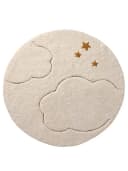vertbaudet Kinderteppich Rund Wolkenmotiv Beige 100 cm Bild 1