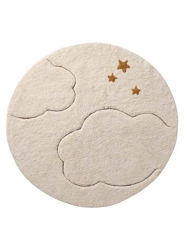 vertbaudet Kinderteppich Rund Wolkenmotiv Beige 100 cm - Bild 2