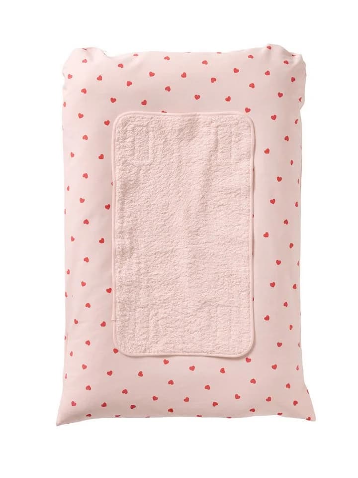 vertbaudet Wickelauflage MEIN HERZ mit 2 Unterlagen Rosa/Beige - Bild 4