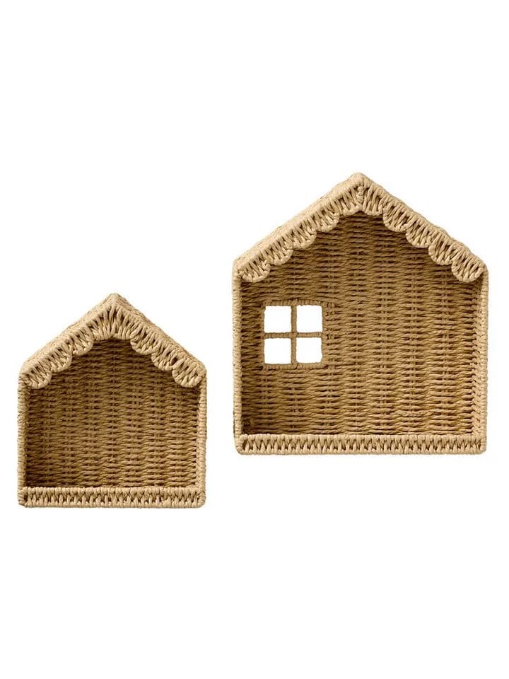 vertbaudet Wandregal 2er-Set HAUS Kinderzimmer Papierkordel Metall - Bild 2