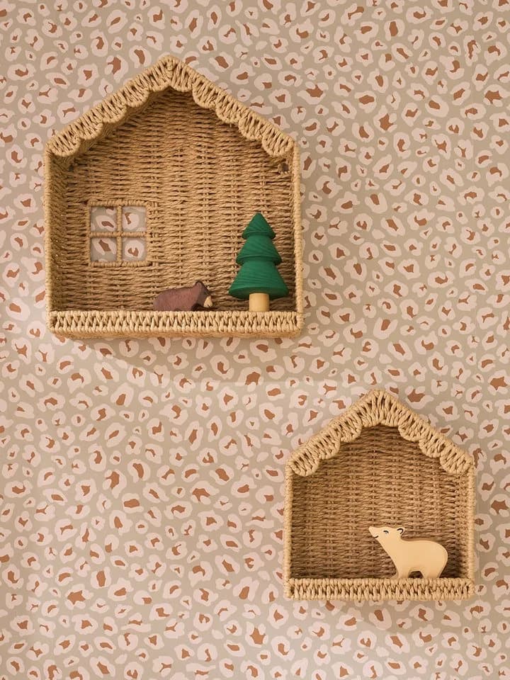 vertbaudet Wandregal 2er-Set HAUS Kinderzimmer Papierkordel Metall - Bild 4