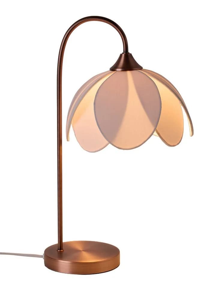 vertbaudet Nachttischlampe Blumenform Beige Metallfuß