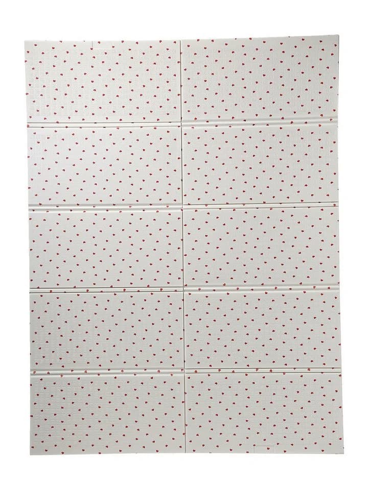 vertbaudet Krabbeldecke mit Reliefprägung Beige/Rosa