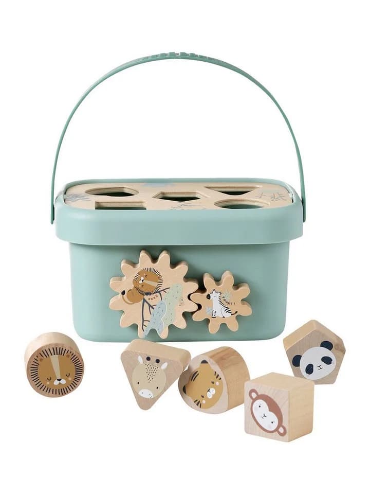Vertbaudet Lernspielzeug Steckkasten mit Tierformen aus FSC®-Holz