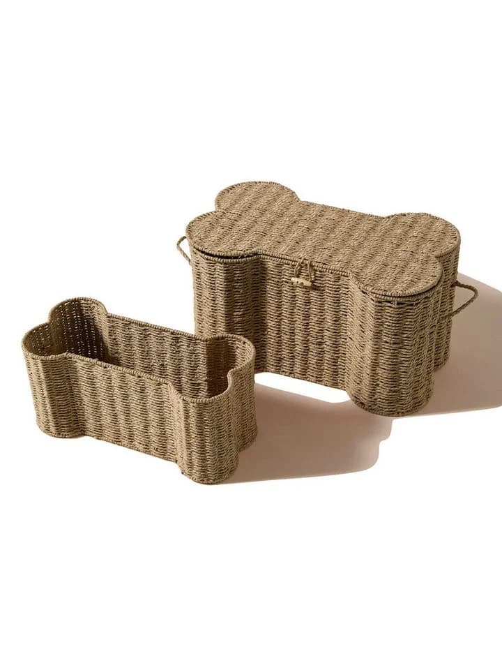 vertbaudet Aufbewahrungskorb 2er-Set Knochenform Beige - Bild 2
