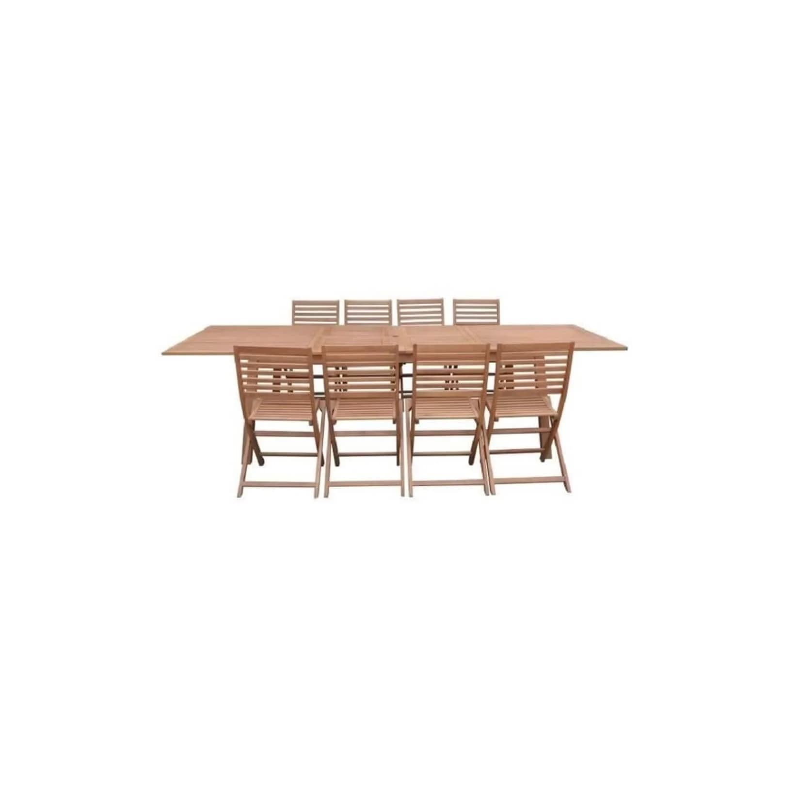 CALVI Garten-Essgruppe 8-12 Pers. Ausziehbarer Tisch Eukalyptus