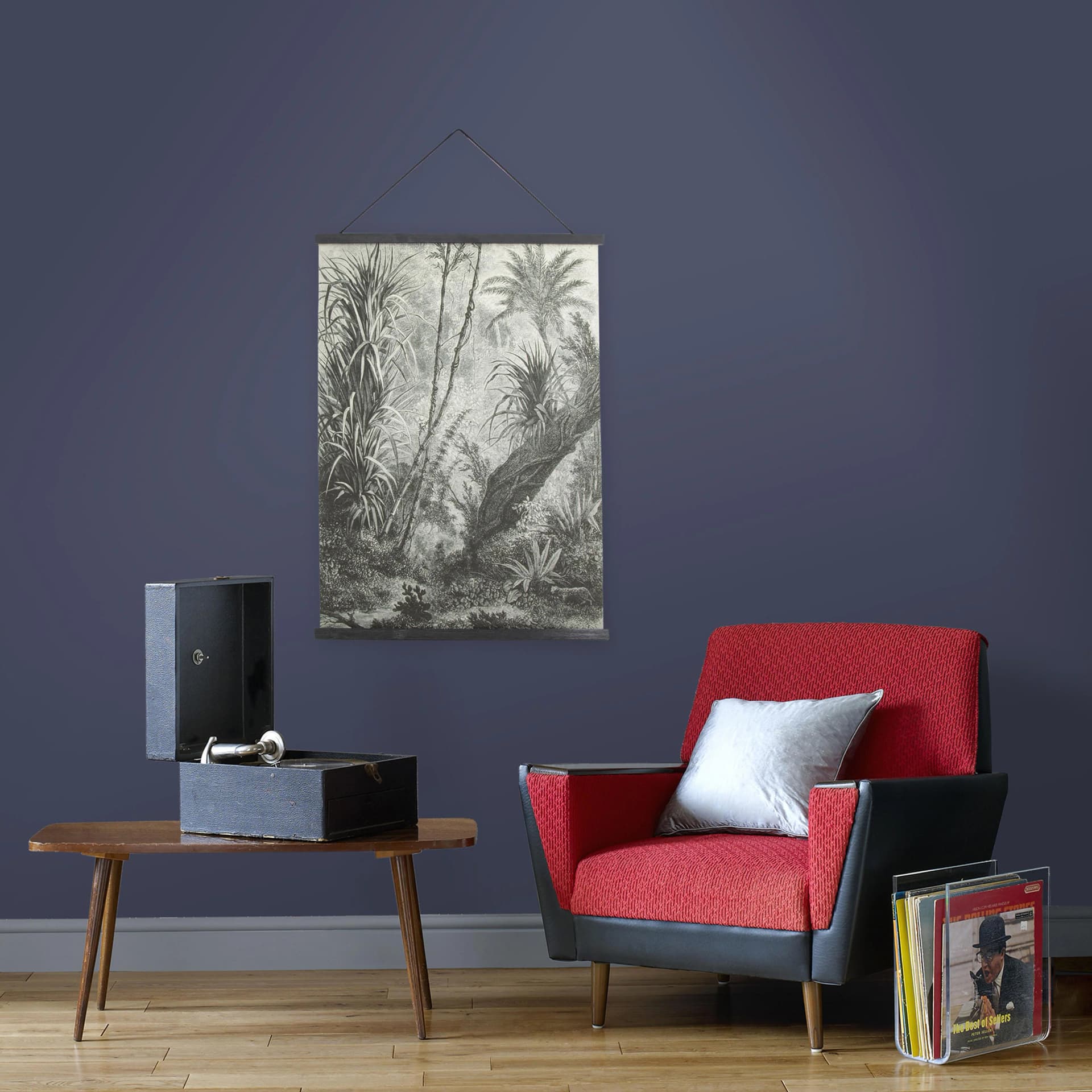 Art for the Home Dschungel Poster Mehrfarbig Textilposter 80x60cm