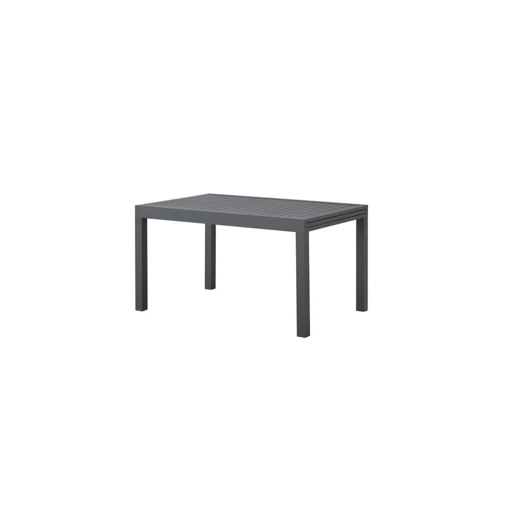 CALVI Ausziehbarer Gartentisch Aluminium Dunkelgrau