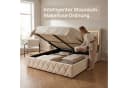 Gdood LED Polsterbett mit Stauraum und Samtbezug Beige Bild 1