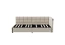 Modernes Polsterbett aus Holz, Metall und Samt Bild 4
