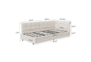 Modernes Polsterbett aus Holz, Metall und Samt Bild 5