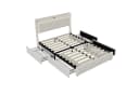 Gdood Polsterbett Beige mit LED-Beleuchtung und Stauraum Bild 1