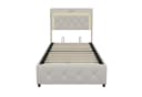 Furnishings Home Polsterbett Stauraumbett LED, Samtstoff, USB-Anschluss Bild 1