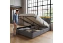 Gdood Polsterbett Stauraumbett mit LED-Beleuchtung und Samtbezug Grau Bild 3