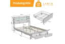 Gdood Polsterbett LED mit Stauraum und USB-Anschlüssen Bild 3