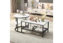 Gdood Couchtisch 2er Set Marmoroptik Schwarz Bild 2